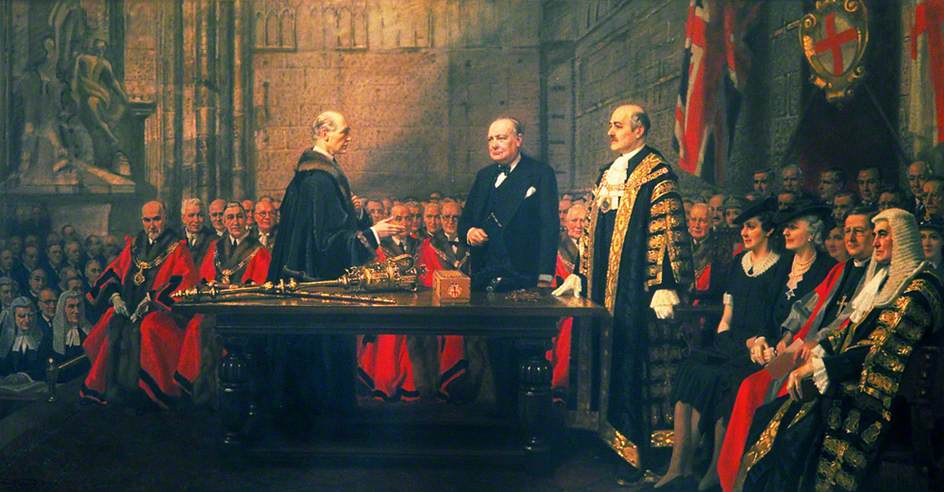 The Presentation of the Freedom of the City to Winston Churchill in the Guildhall, London, 30 June 1943