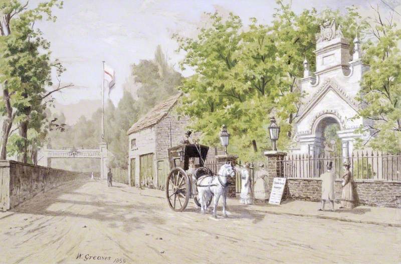 The Waterside Entrance to Cremorne Gardens, London