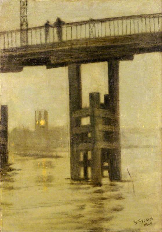 Battersea Bridge, Misty Moonlight