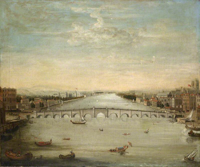 Westminster Bridge, London, from the River, Looking South