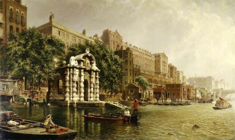 York Watergate and the Adelphi from the River, London