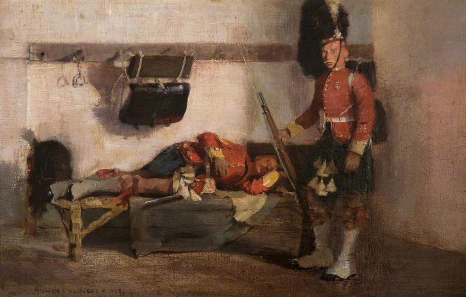 Two Highland Soldiers in the Guardroom