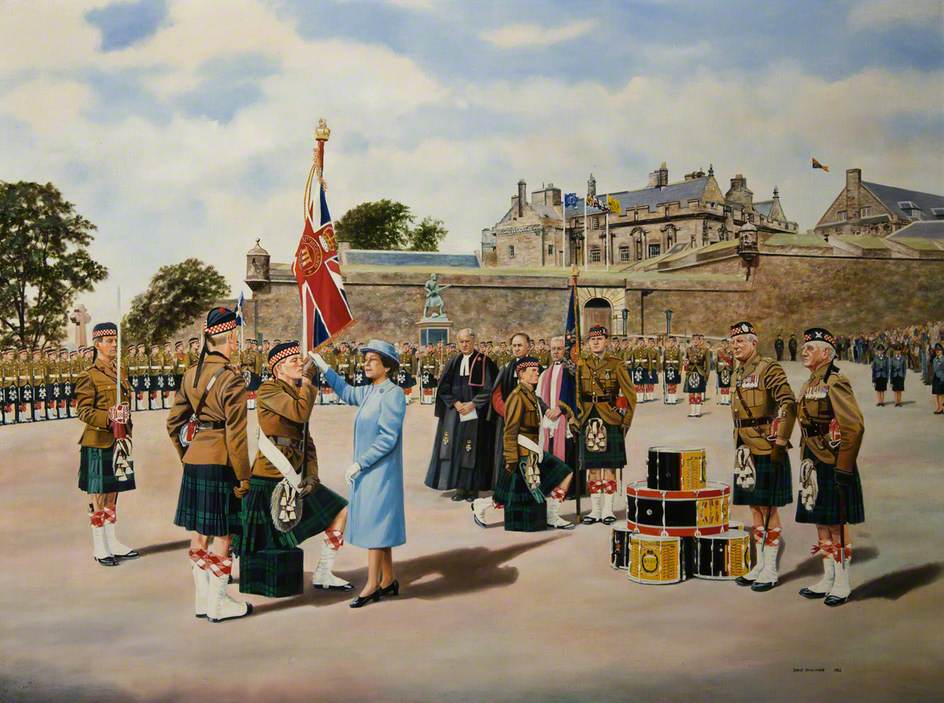 HM the Queen Presenting the Colours at Stirling Castle