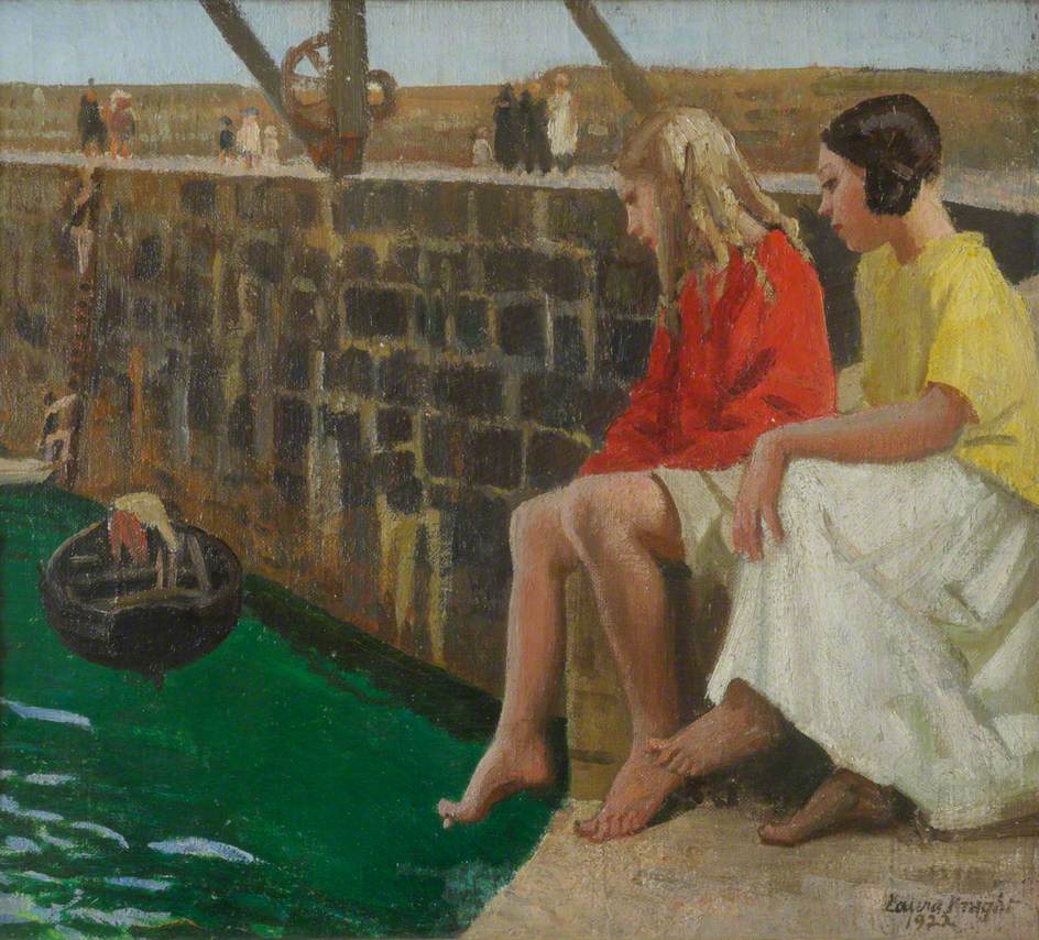 Two Girls by a Jetty