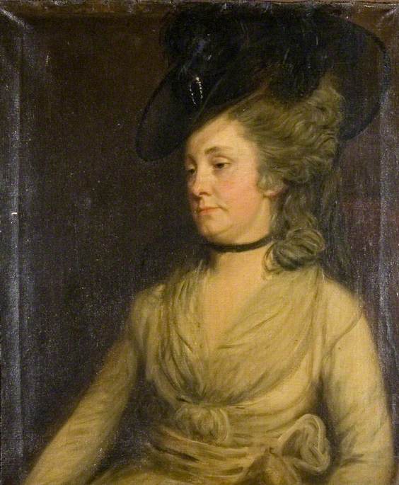Portrait of a Lady Wearing a Black Hat