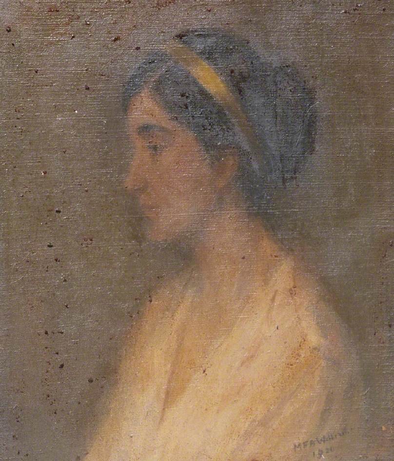 Portrait of a Lady Wearing a Headband