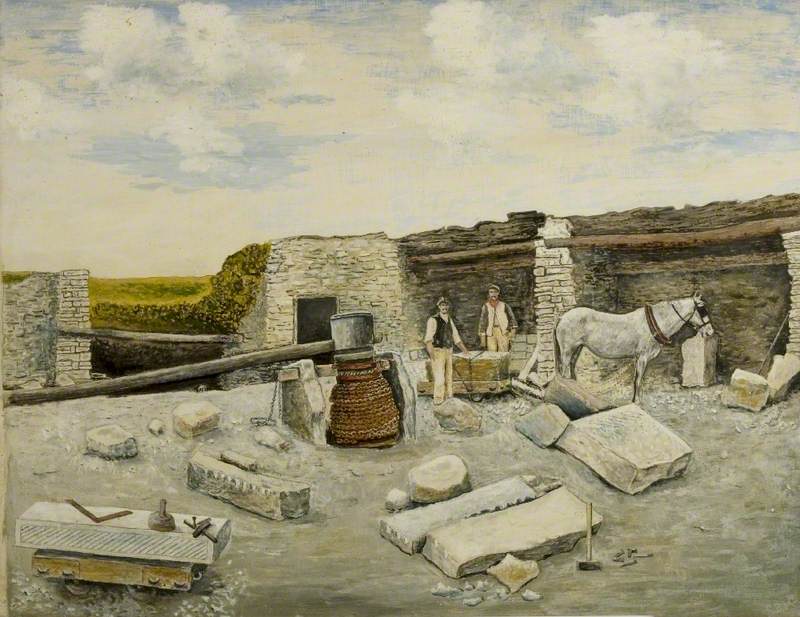 George Burt's Quarry Mine in Swanage, Dorset, 1895