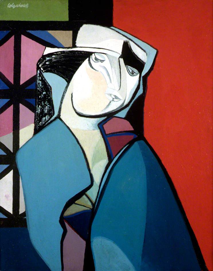 Woman by a Leaded Window