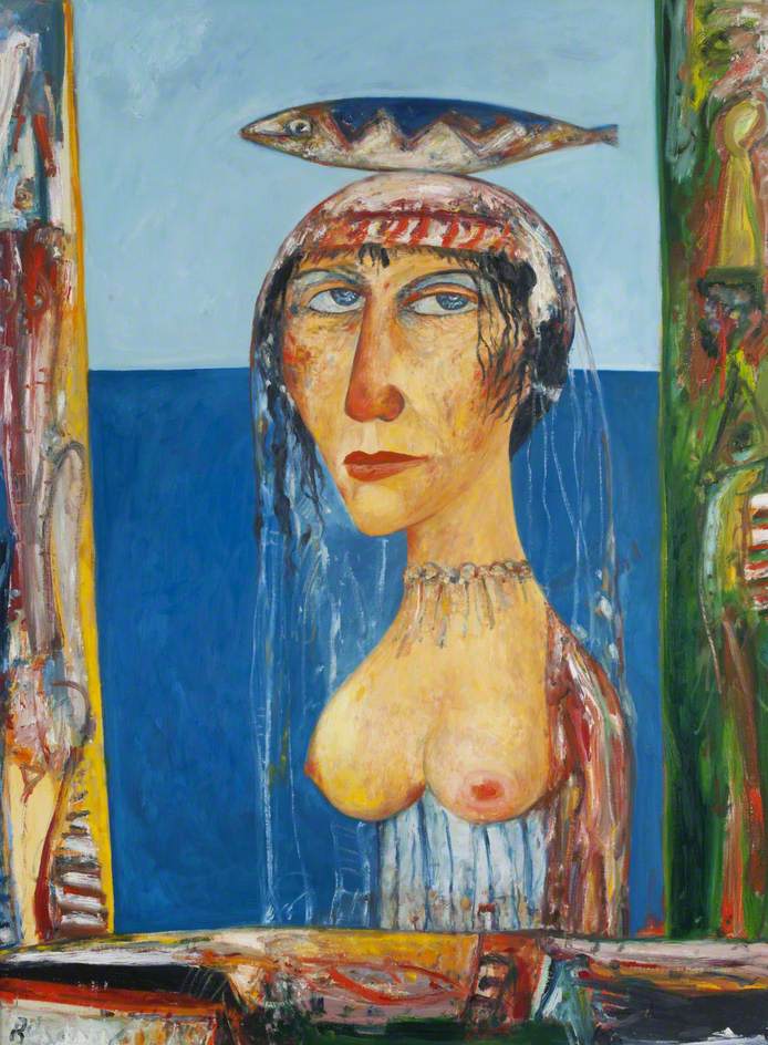 Woman with Fish on Head