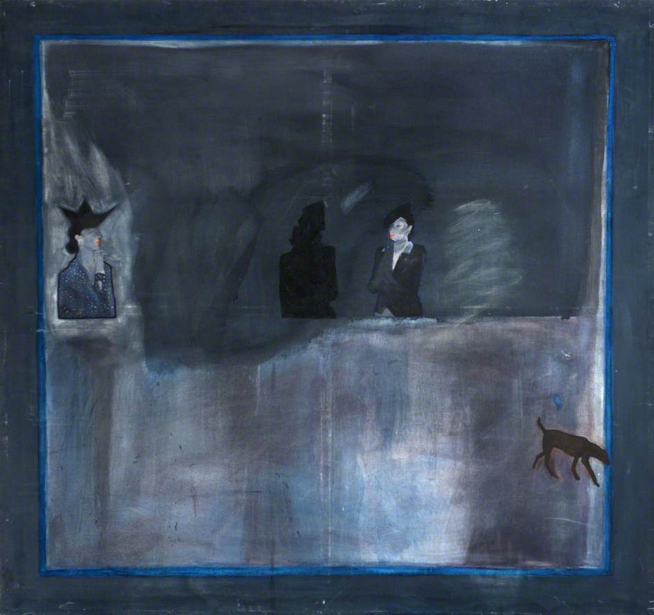 Composition with Two Women and a Dog