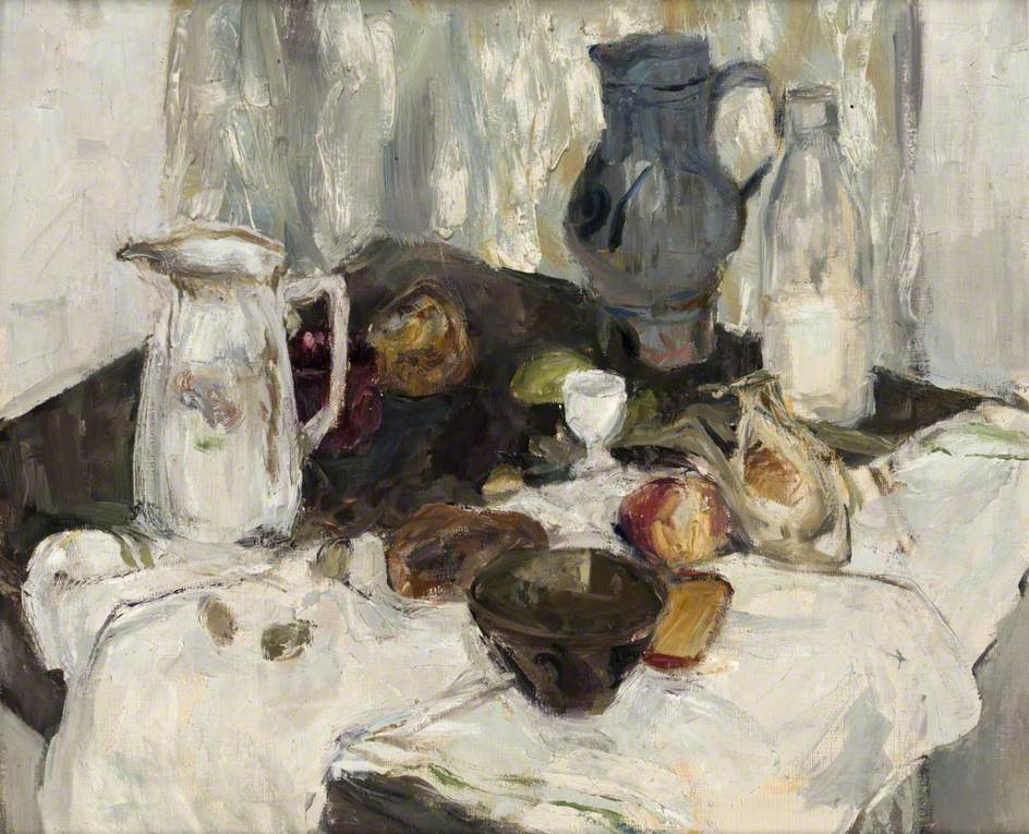 Still Life with Jugs and Milk Bottle
