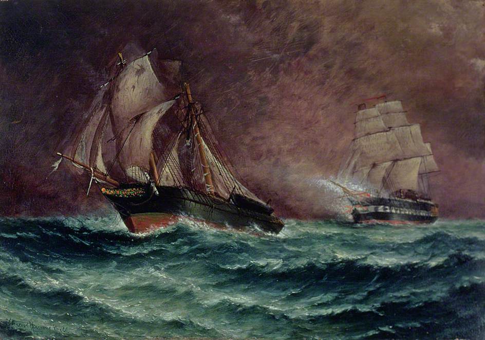 Chased by an English Frigate
