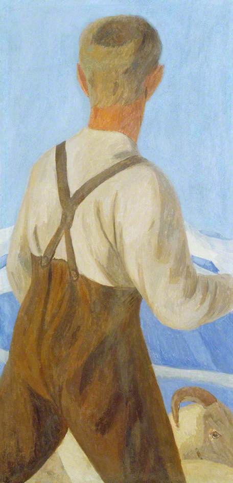 Smaladrengur (Shepherd), Sketch for the Mural 'Engjafolk' (Country People)