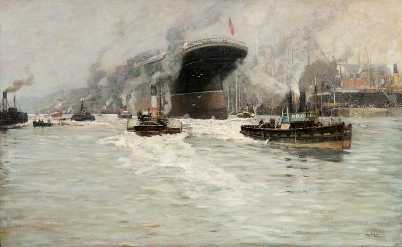 The Launch of the 'Lusitania'