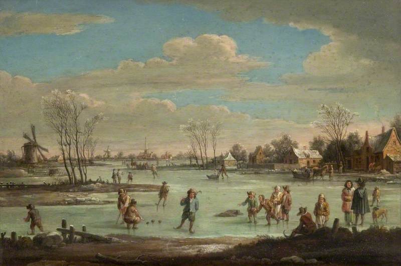 Skaters on a Frozen River