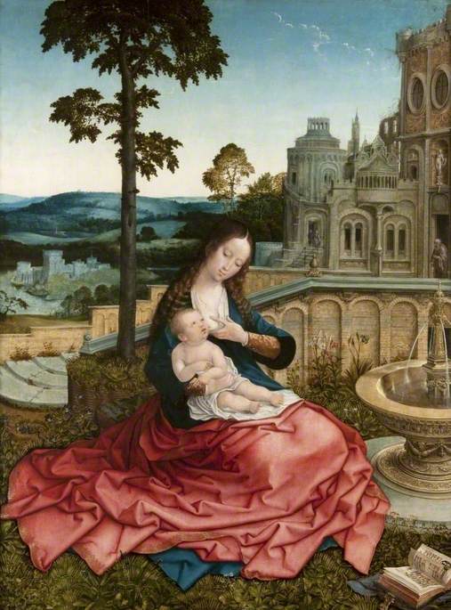 The Virgin and Child by a Fountain