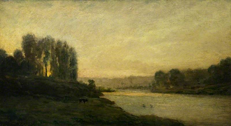 River Scene, Sunset
