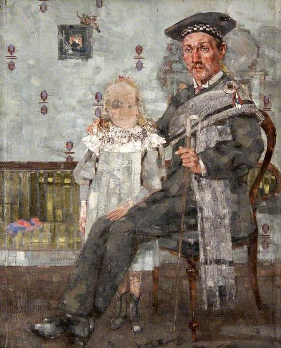 Shepherd Seated with a Small Girl