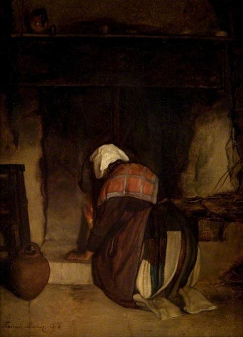 Interior with an Old Woman Kneeling