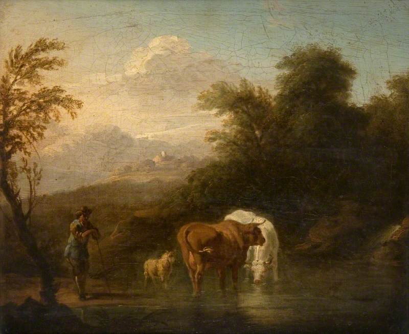 Landscape with Cattle and a Cowherd