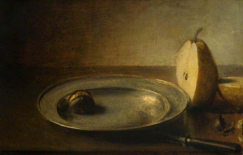 Still Life, Pear and Plate