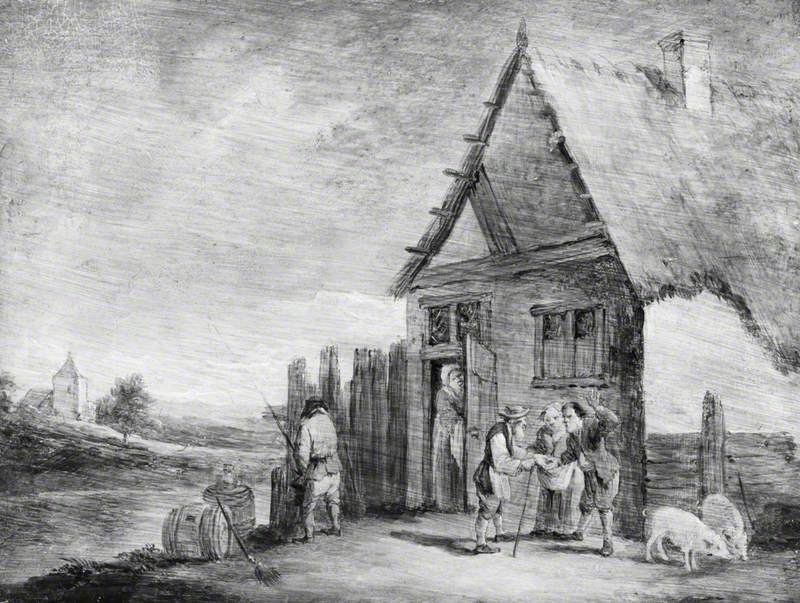 Landscape with Figures before a Cottage