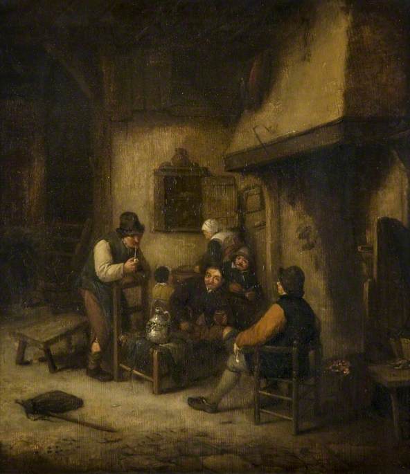 Interior with Peasants by a Fire