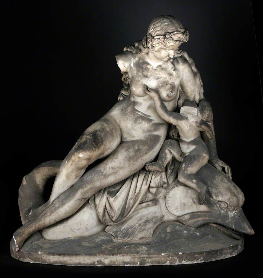 Venus with Cupid on Back of Dolphin