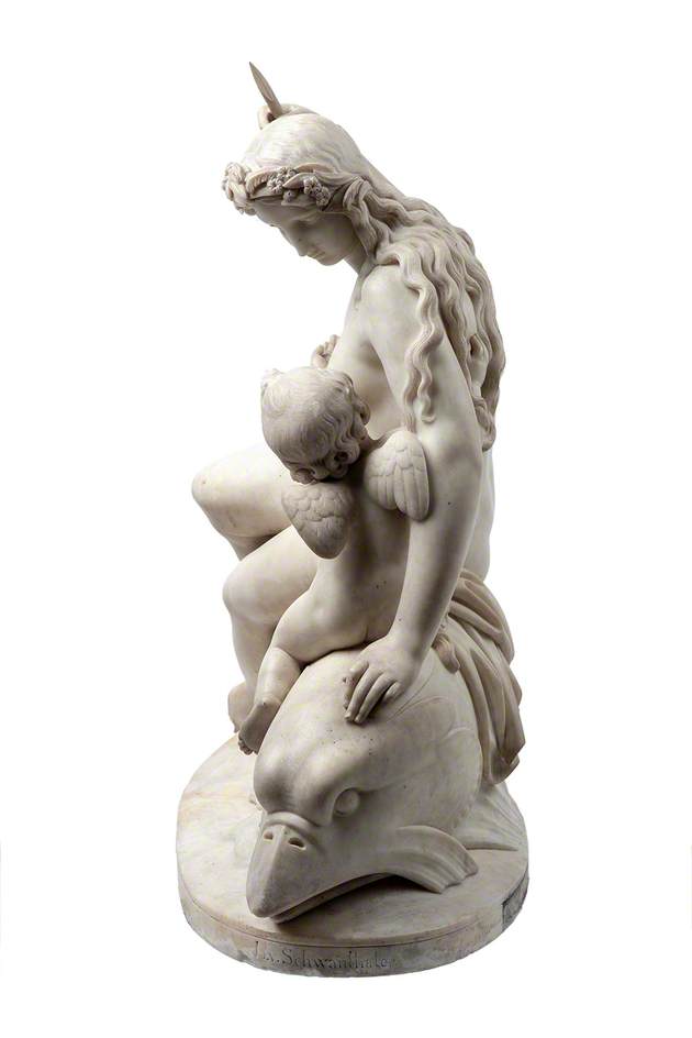 Venus with Cupid on Back of Dolphin