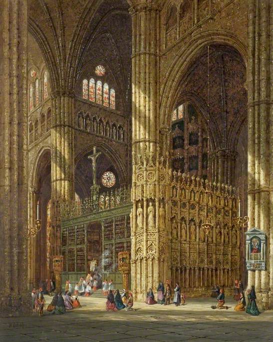 Interior of the Capilla Mayor, Toledo Cathedral, Spain