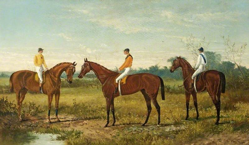 Winners in the Derby ('Bend Or' Ridden by Fred Archer, 'Isonomy' and 'Robert the Devil')