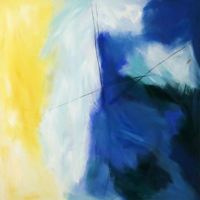 Sea Abstract (Mostly Blue with Yellow) Art UK