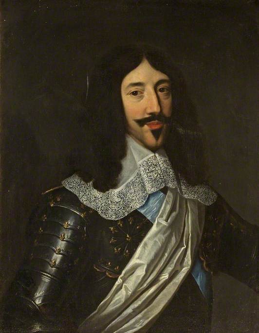 Portrait in foot of Louis XIII (1601-1643) in armor Painting of