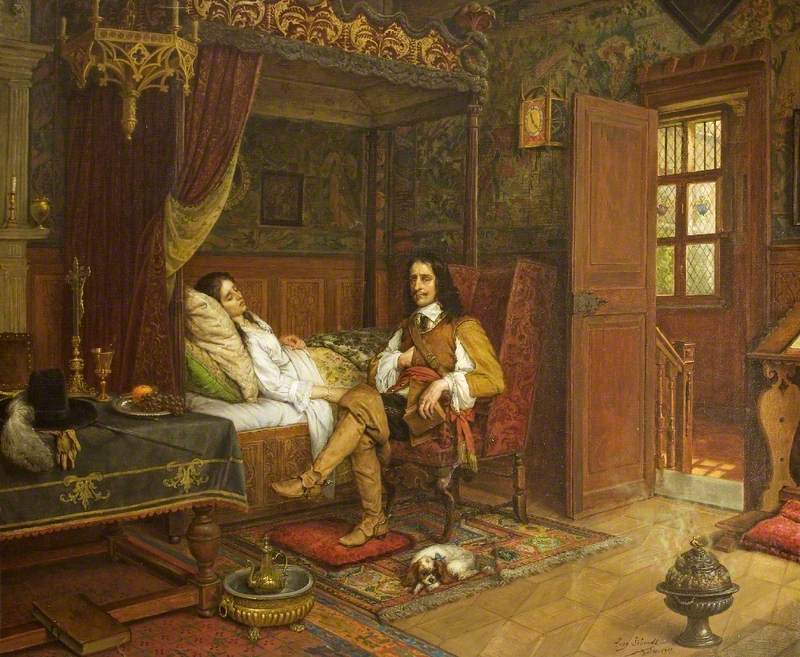 Cromwell at the Bedside of his Dying Daughter, Lady Claypole, at Hampton Court Palace, 1658