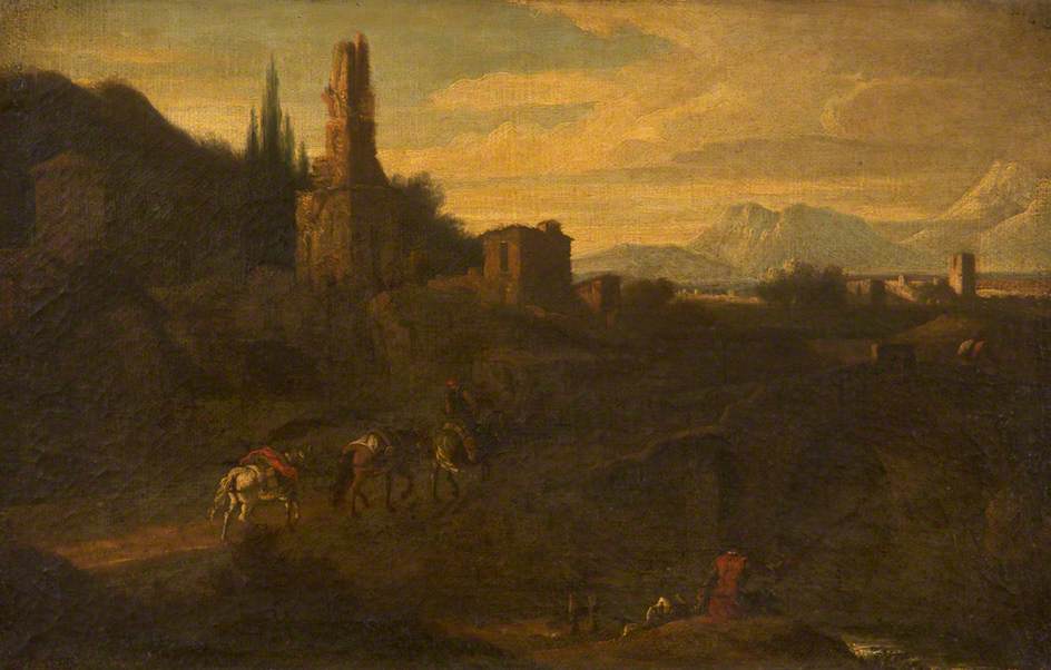 Italianate Landscape with Drovers