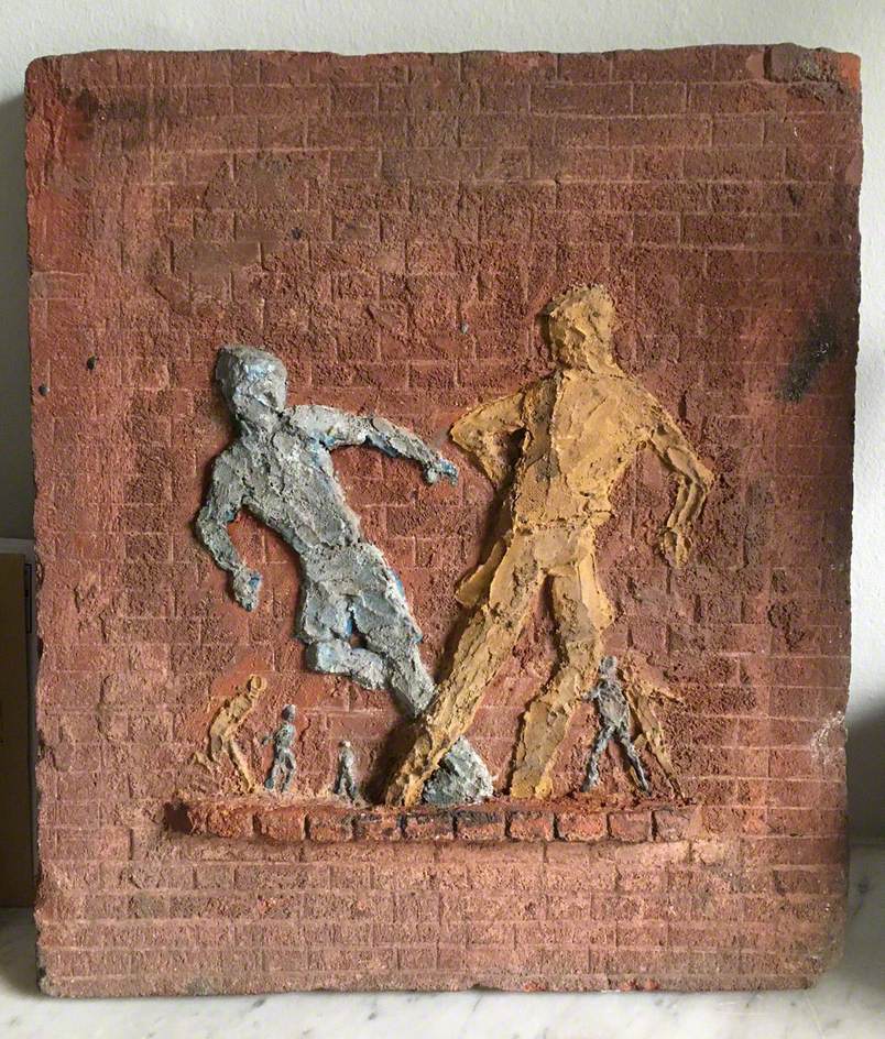 Maquette for 'Boys Playing Football'