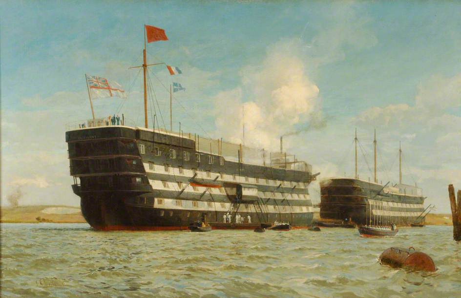 HMS 'Excellent' and HMS 'Calcutta'