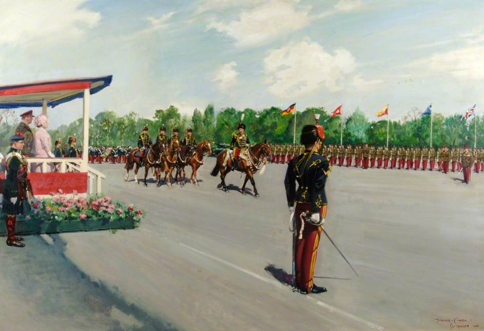 Presentation of the Guidon by HM Queen Mother, 1965 (11th Hussars)