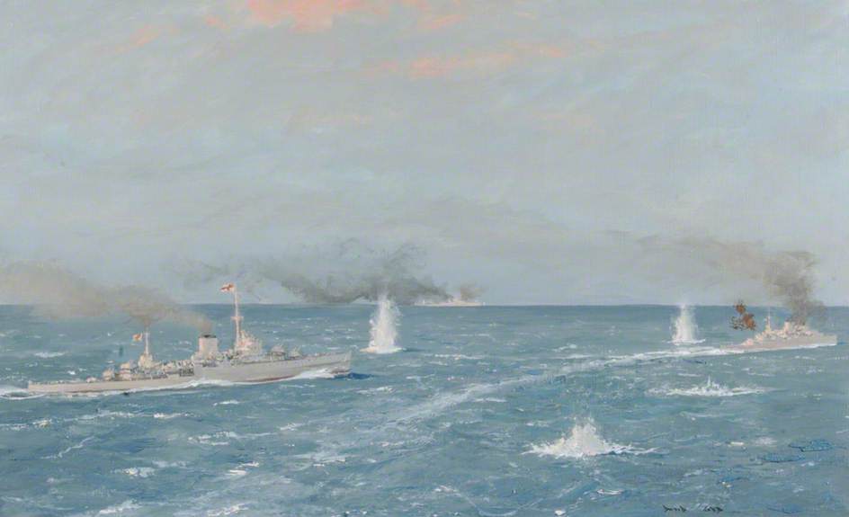 HMS 'Warspite' with Destroyers at the Second Battle of Narvik, 13 April 1940