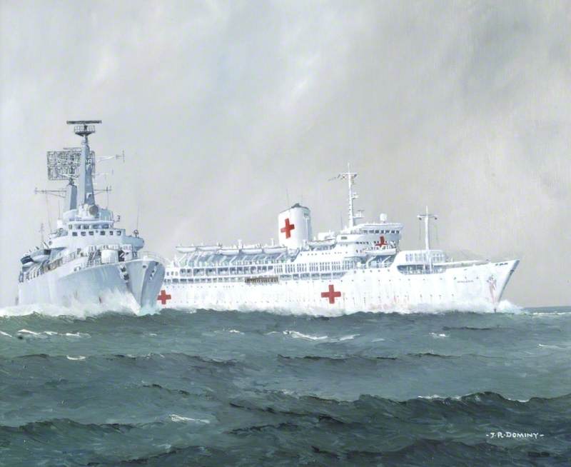 SS 'Uganda' and HMS 'Antrim'