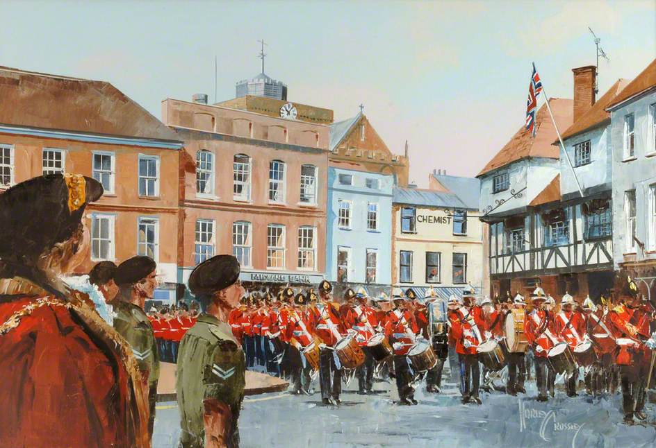 The Massed Bands and Corps of Drums of the Wessex Regiment Prince of Wales Division, Romsey, 13 June 1983