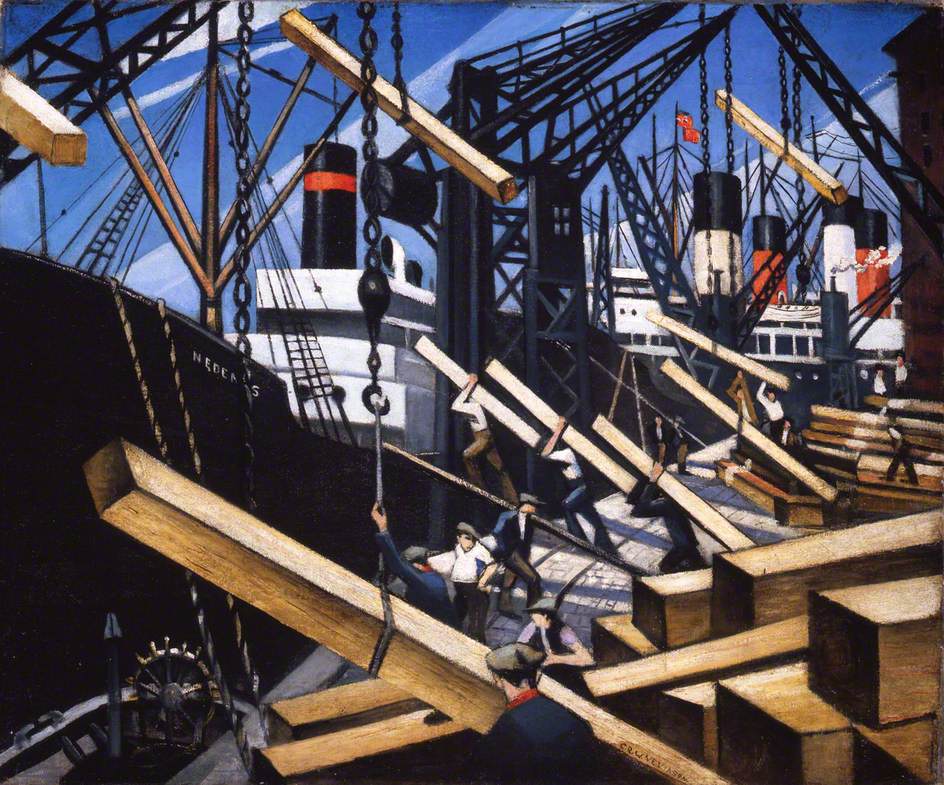 Loading Timber at Southampton Docks