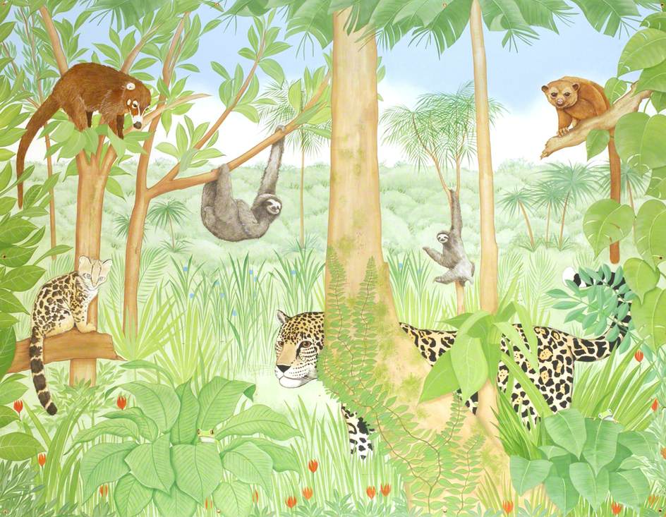Leopard with Sloths
