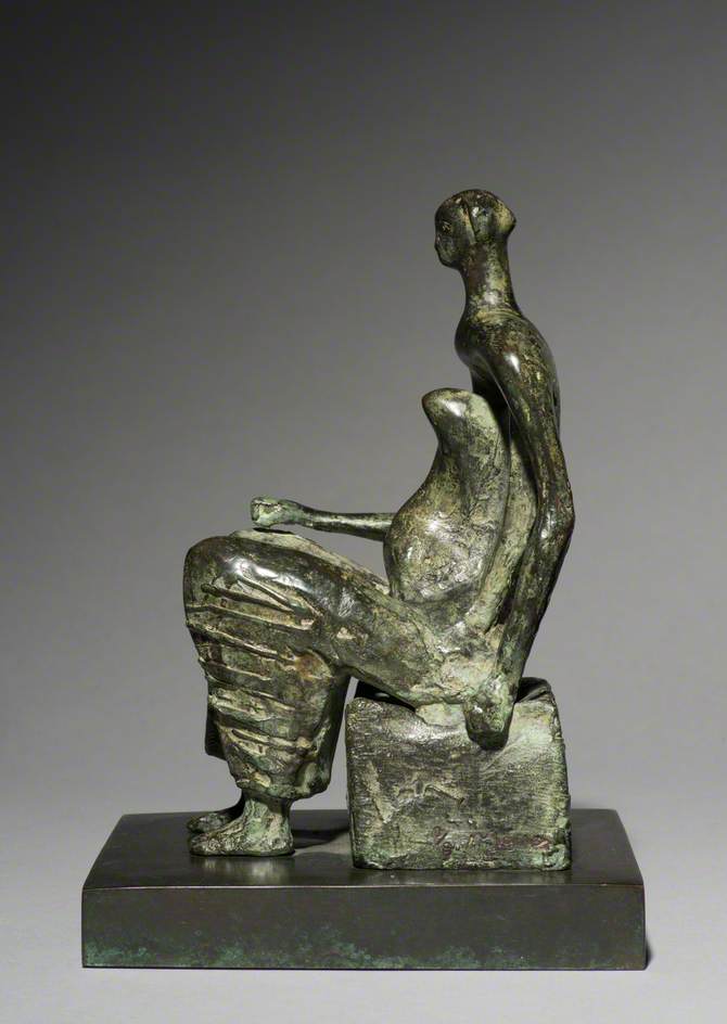 Maquette for Seated Woman