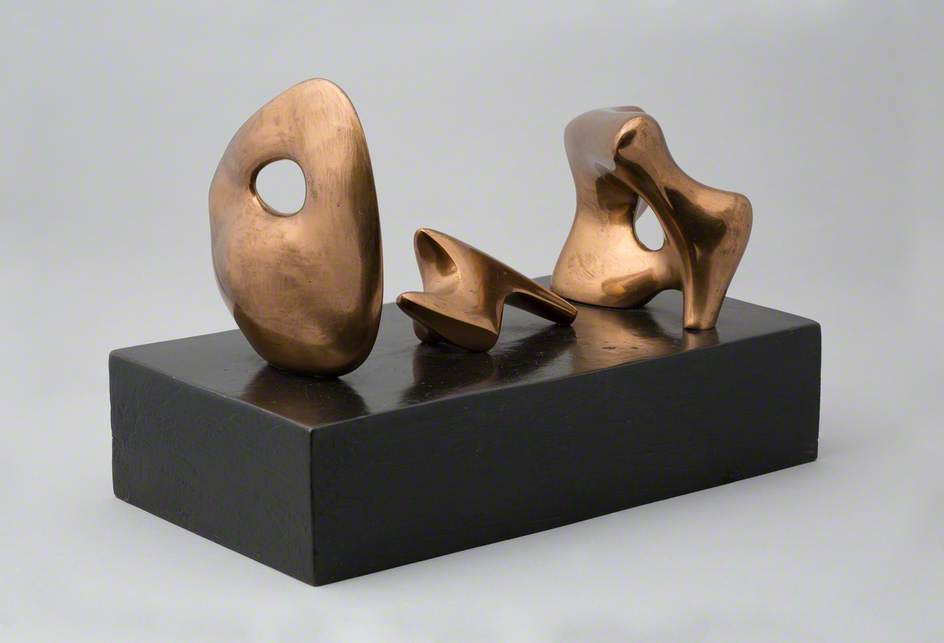 Three-Piece Reclining Figure: Maquette No. 2: Polished