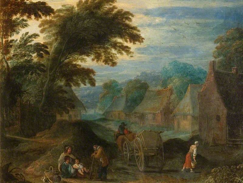 Landscape with Peasants and a Cart