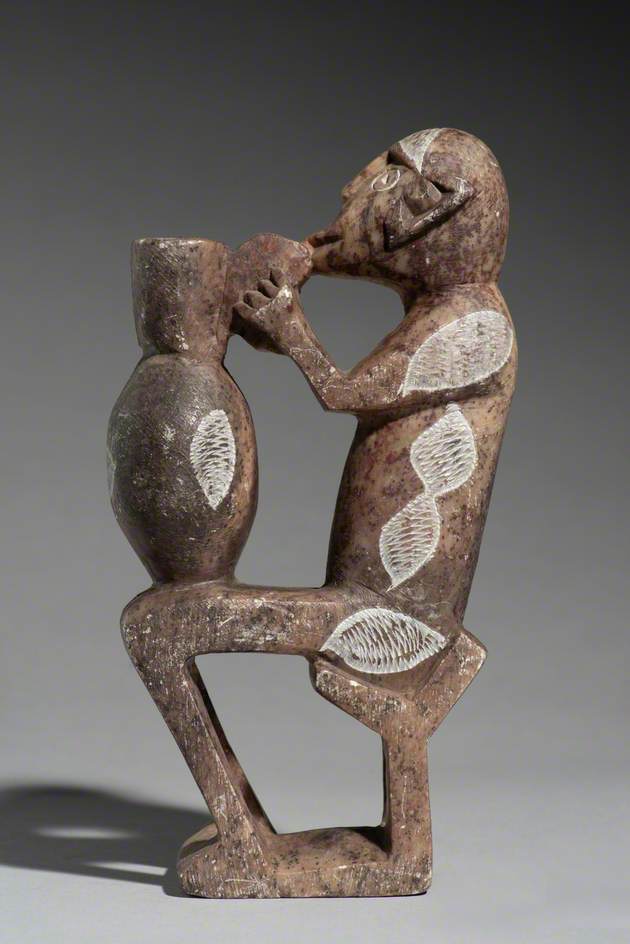 Figure of a Seated Man with a Pot