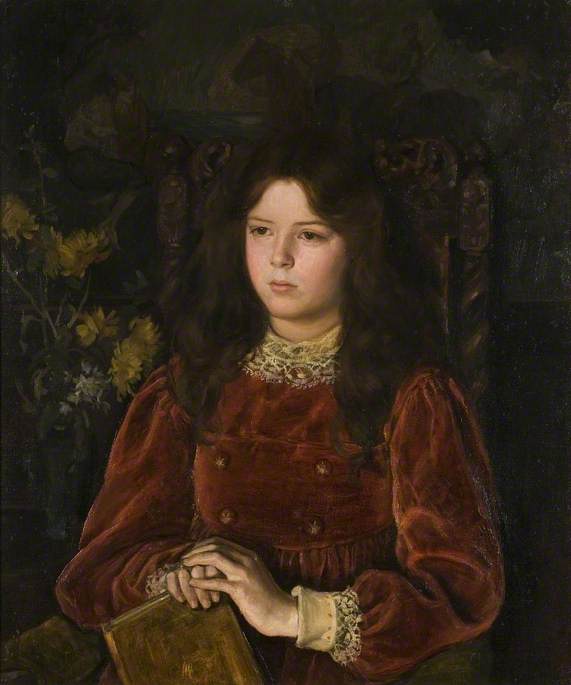 Portrait of a Girl in Red Velvet (Marjorie Hatton, 1895–1981)