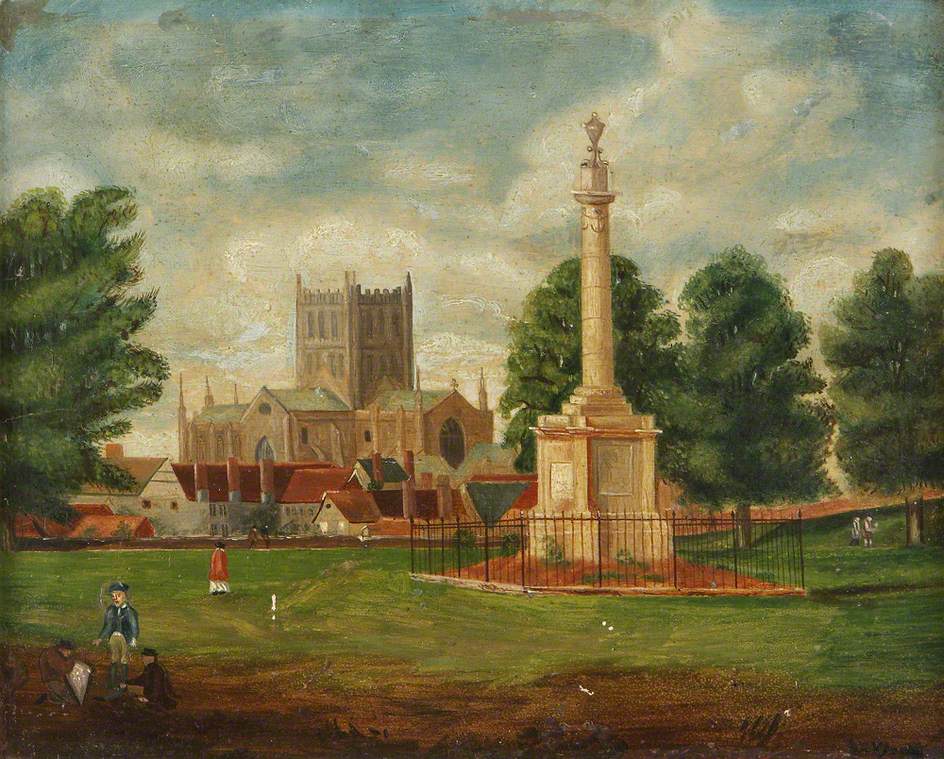 Hereford Cathedral and the Nelson Monument