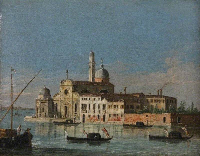 Gondola Before the Church of San Michele in Isola, Venice